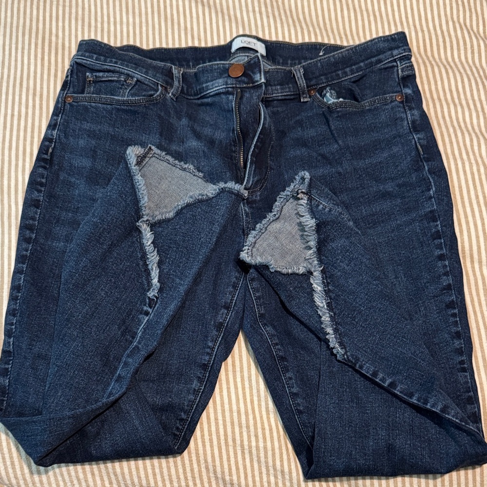LOFT Dark Blue Skinny Jeans